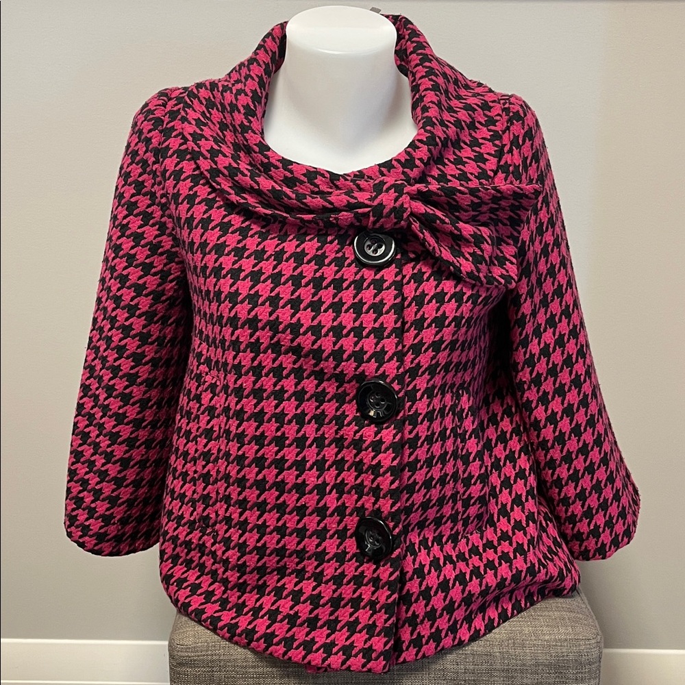 A‘gaci Pink and Black Croppe Jacket M